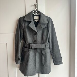 Banana Republic Charcoal Belted Trench Coat